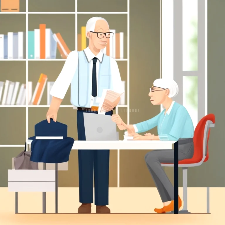 جلسة استشارة قانونية مع متقاعد